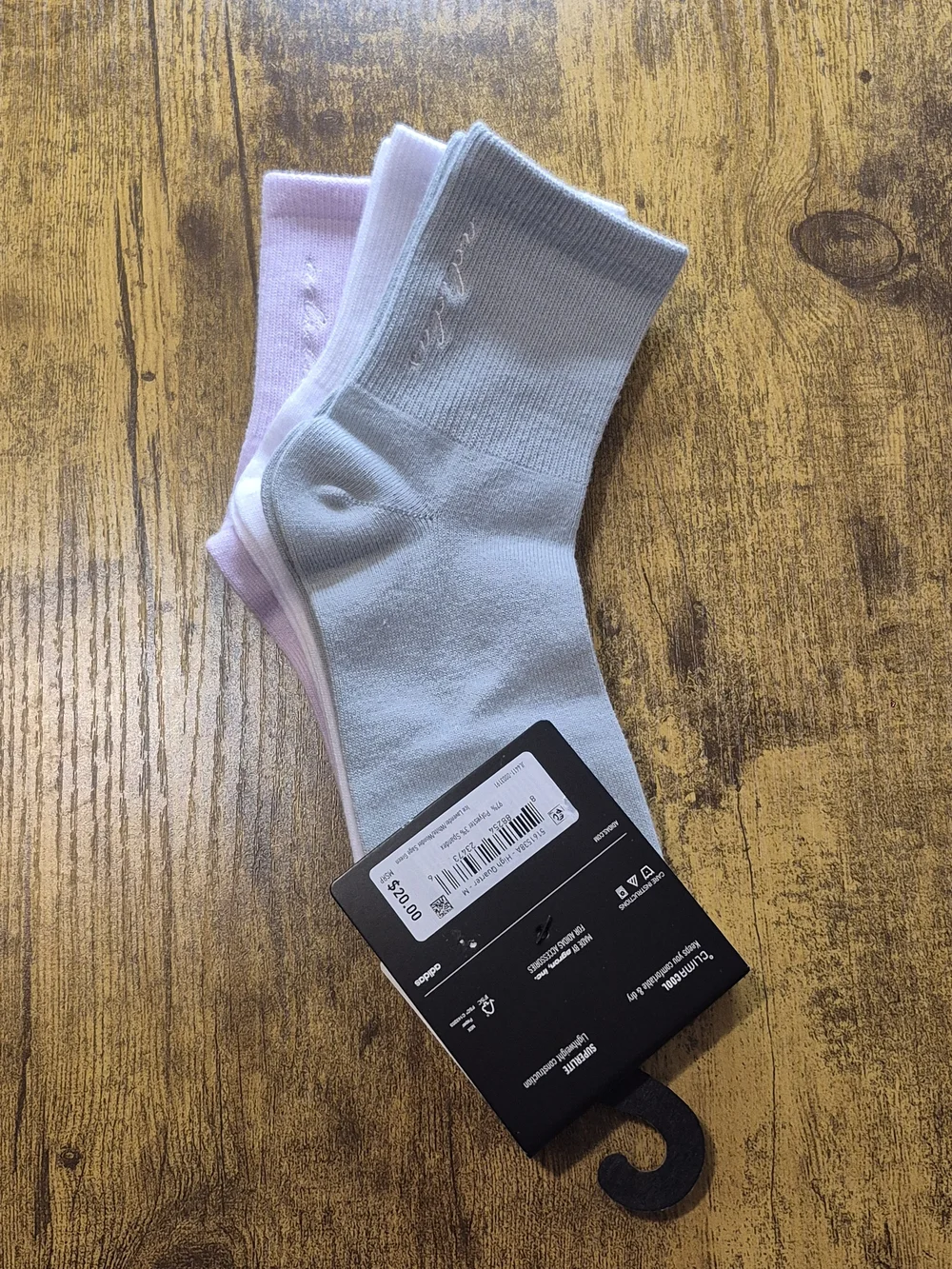 NWT Adidas Superlite ClimaCool High Quarter Socks 3-Pack Pastel M